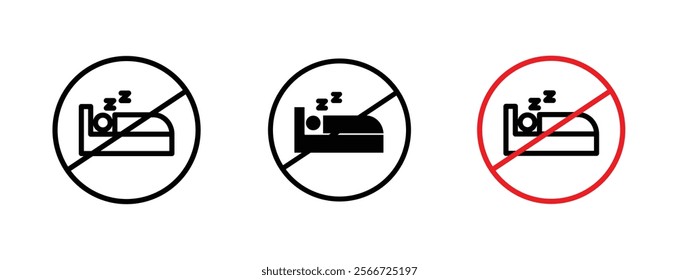 Sleepover ban signs vector collection pack