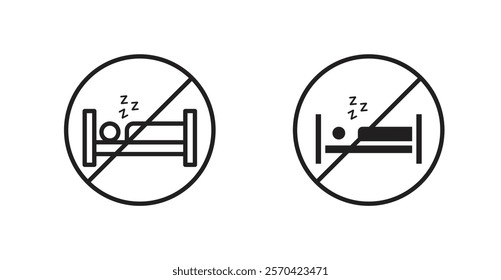 Sleepover ban vectors web signs set