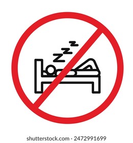 Sleepovers Not Allowed Sign for School Policies and Health Guidelines