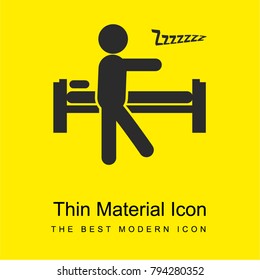 Sleepwalker bright yellow material minimal icon or logo design