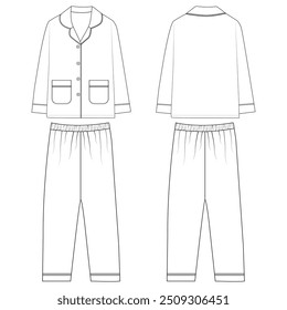 Modelo de design Sleepwear. Ilustração vetorial de pijamas