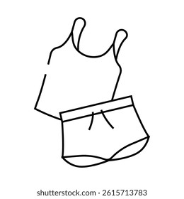 sleepwear hygiene line icon vector. sleepwear hygiene sign. isolated contour symbol black illustration