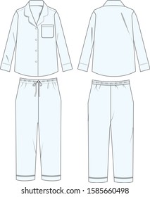 sleepwear for lady vector template