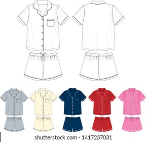 sleepwear template for women vector