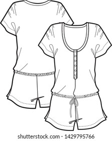 Sleepwear Template Images, Stock Photos & Vectors | Shutterstock