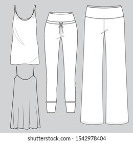 sleepwear vector isolated template illustration