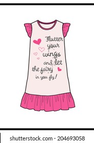 Sleepwear,graphic printed in vector