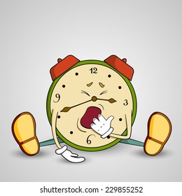 Sleepy Alarm-clock yawns