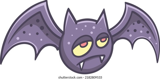 Sleepy Bat Monster Illustration vector