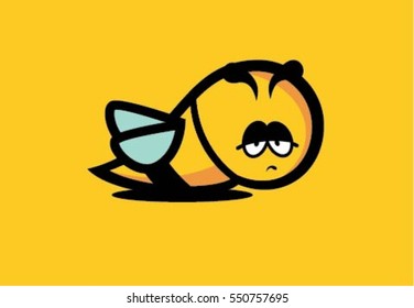 Sleepy Bee Cartoon