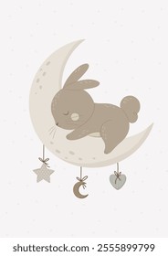 sleepy bunny moon rabbit newborn