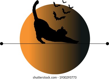 
Sleepy cat on the moon