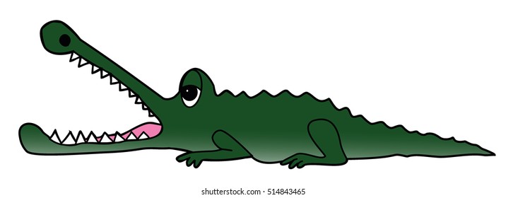 Sleepy Crocodile Stock Vector (Royalty Free) 514843465 | Shutterstock