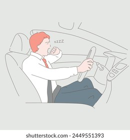 a sleepy driver, a tired driver, a male driver, a drowsy driver