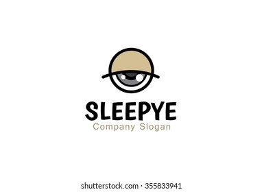 Sleepy Eye Logo Symbol Design Illustration