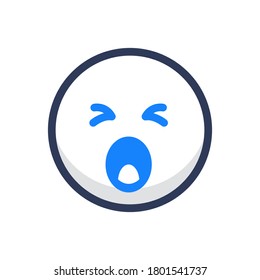 sleepy face emoji flat icon