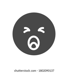 sleepy face flat emoji icon
