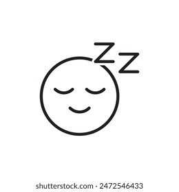 Sleepy Face Icon Sign Symbol