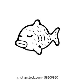 sleepy fish cartoon