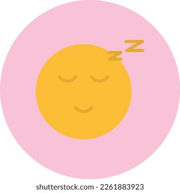 Sleepy Flat Vector Icon Design