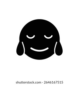 Sorriso sonolento com bochechas caídas expressão cansada