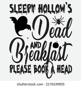 Sleepy Hollow's Dead and Breakfast Por favor reserve un diseño de camiseta Svg Head