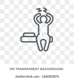 sleepy human icon. Trendy flat vector sleepy human icon on transparent background from Feelings collection. High quality filled sleepy human symbol use for web and mobile