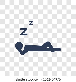 sleepy human icon. Trendy sleepy human logo concept on transparent background from Feelings collection