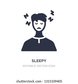 sleepy icon on white background. Simple element illustration from Other concept. sleepy icon symbol design.