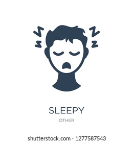 sleepy icon vector on white background, sleepy trendy filled icons from Other collection, sleepy vector illustration