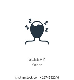 Sleepy icon vector. Trendy flat sleepy icon from other collection isolated on white background. Vector illustration can be used for web and mobile graphic design, logo, eps10