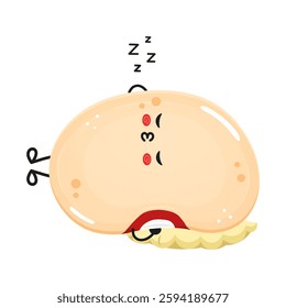 Sleepy Kidney Bean rests peacefully. Dreaming Legume character