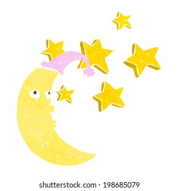 sleepy moon cartoon