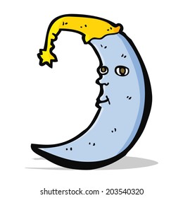 sleepy moon cartoon