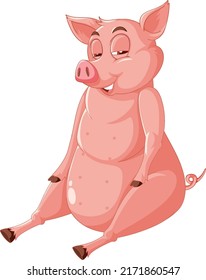 Schlaues Schwein auf zwei Beinen, Illustration