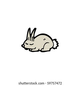 sleepy rabbit cartoon
