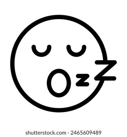 Dormir, dormir, cansancio emoji diseño del Vector