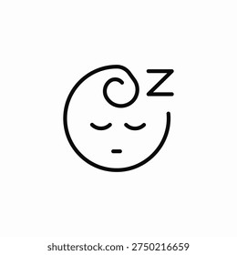sleepy sleepyhead icon sign vector