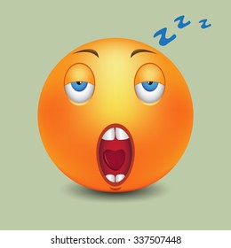 sleepy smile face