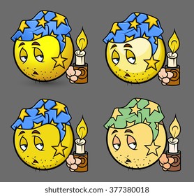 Sleepy Smiley with Candle Set