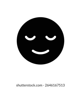 Smiley sonolento com olhos fechados e expressão relaxada