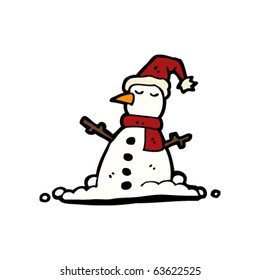 sleepy snowman cartoon