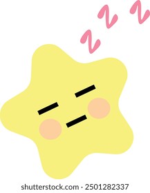 sleepy star. vector for all design needs, such as children's book designs, poster designs, and other designs.