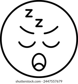 Sleepy vector icon. Can be used for printing, mobile and web applications.