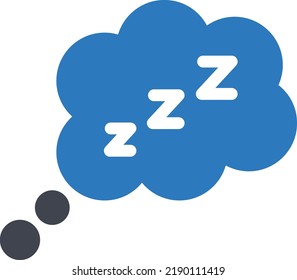 ilustración de Vector somnoliento en un fondo transparente. Símbolos de calidad superior. Iconos vectoriales de glifos para diseño de conceptos y gráficos. 
