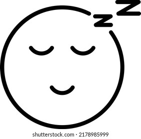 Sleepy Vector Line Icon Design