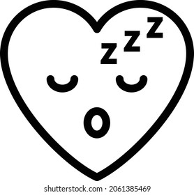 icono de línea delgada vector con sueño