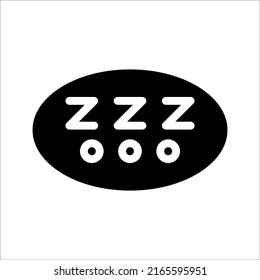 Sleepy zzz icon on white background Design concept about sleep, dream, relax, insomnia, eps 10.