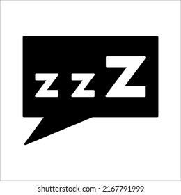 Sleepy zzz icon on white background Design concept about sleep, dream, relax, insomnia, eps 10.