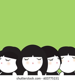 The Sleepyheads Are Dreaming Concept Card Character Paper Note illustration